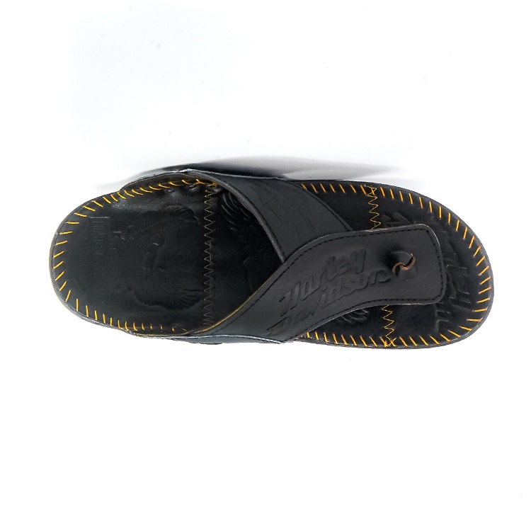 Sandal Kulit Asli - Sandal Kulit Pria Harley Davidson - Sandal Casual - Sandal Jepit T