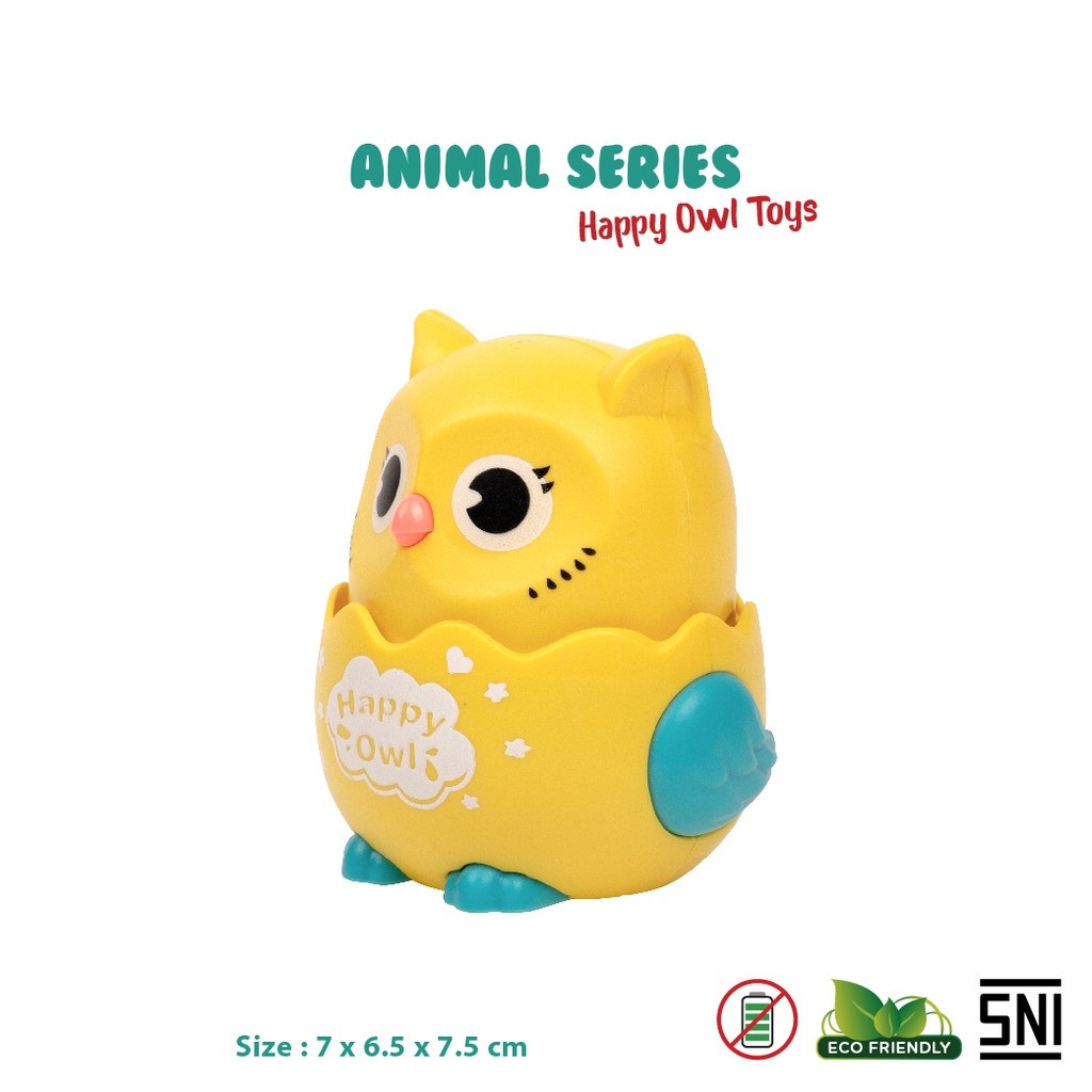 Happy Owl Mainan Edukasi  Anak Press n Go Burung Hantu Box