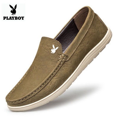 Sepatu Playboy Beanie Pria 2021 Baru Musim Gugur Kulit Pria Kasual Sepatu Kulit Loafers
