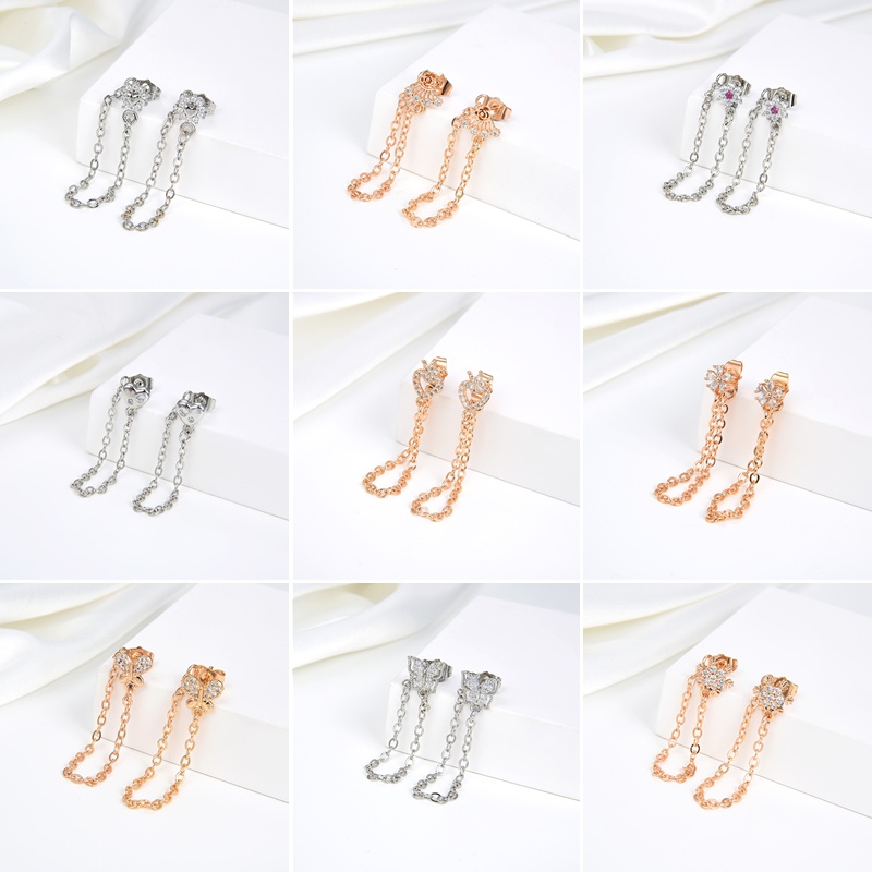 anting titanium wanita emas muda anti karat dewasa tusuk korea asli panjang dan luntur korea style selamanya dewasa 100-108e