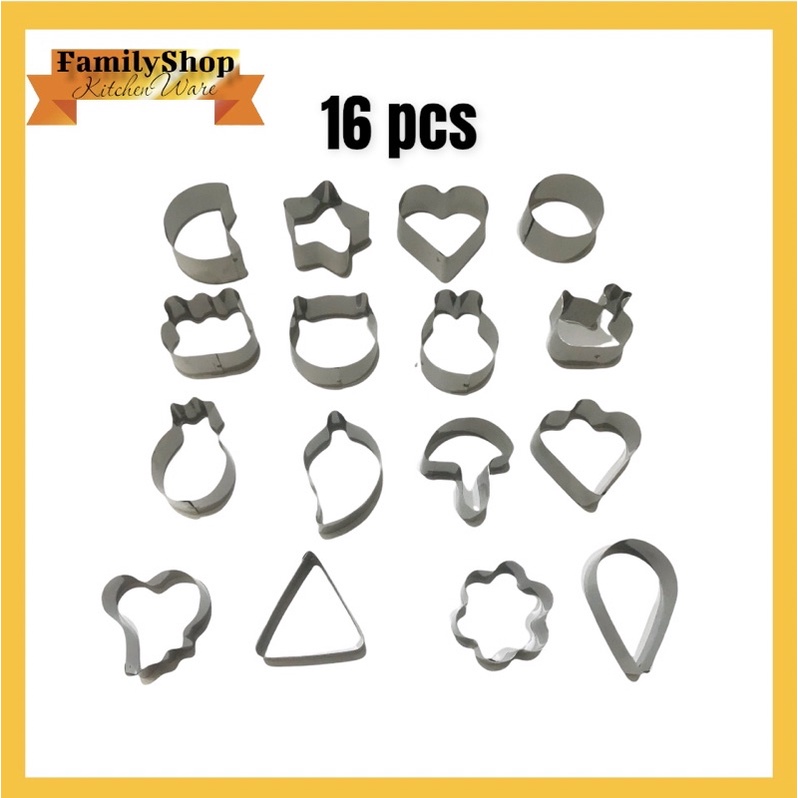 Cetakan Kue Kering Karakter Cookies Cutter 16 Pcs