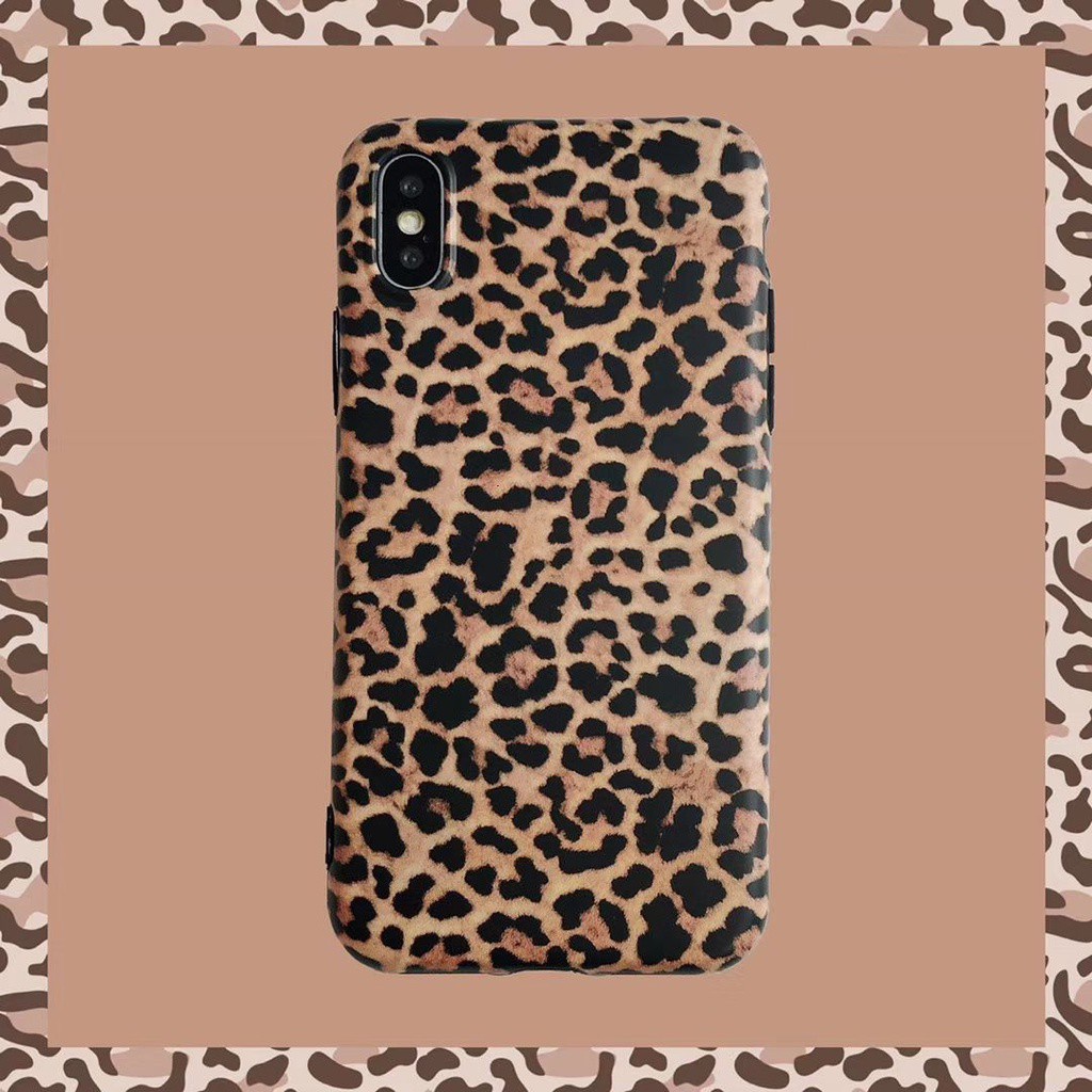 casing iPhone7plus 8plus Leopard Print iPhoneXS 11 11ProMax Silicone Phone Case