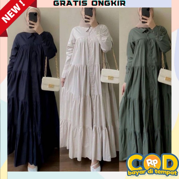 Gsmis Kondangan Gamis Remaja Kekinian Gmis Muslimah Polos Import Terbaru 2023 Ghamis Cewek Premium G