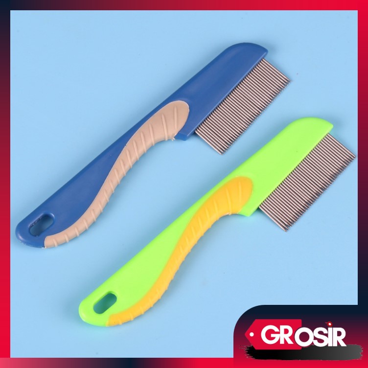 Grosir - S324 Sisir Serit Kutu Panjang Rapat/Sisir Pembasmi Ketombe Kutu &amp; Telurnya/Sisir Kutu Logam