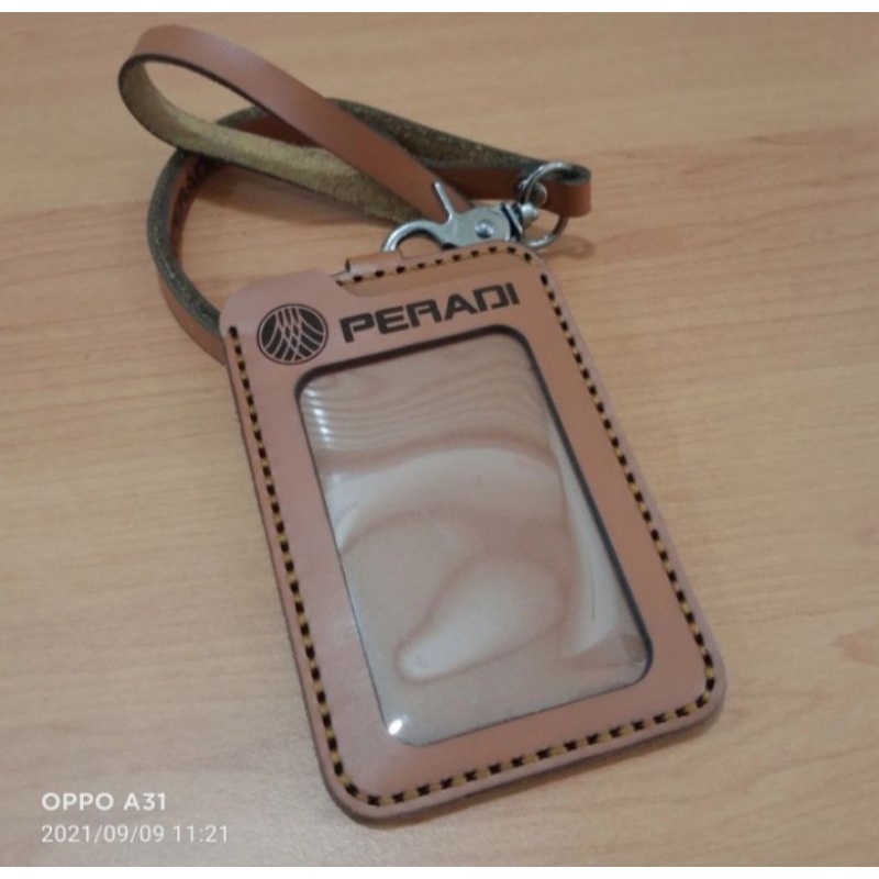 

Kalung ID Card Name Tag PERADI Kulit Asli