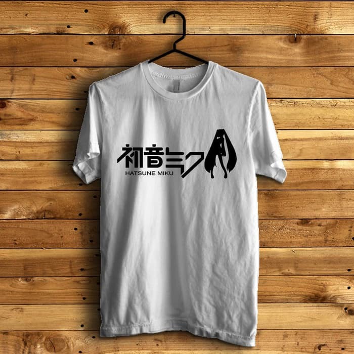Kaos Hatsune Miku T-shirt Distro Anime Baju Miku Putih -