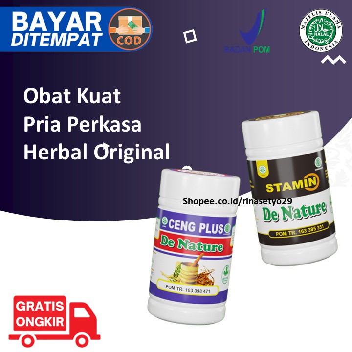 Review dan Jual TOP 6 Pilihan Obat Stamina Pria atau Penambah
Keperkasaan Pria Obat Ejakulasi Dini 100% HERBAL ASLI DE NATURE