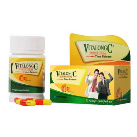 Vitalong C Vitamin C 500mg isi 30 kapsul