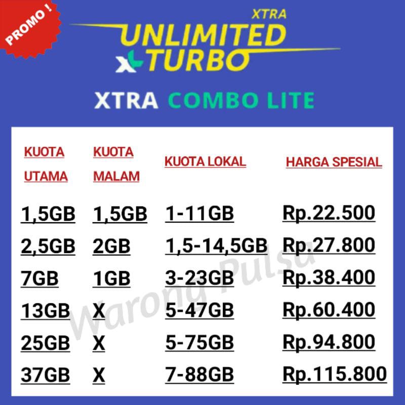 XL Xtra Combo lite | Paket Data & Kuota XL Murah (INJECT)