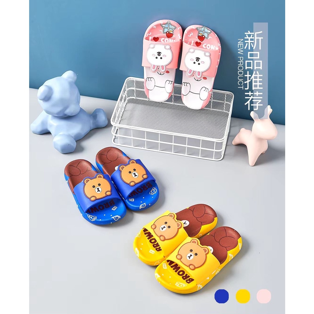 Minipetite SH2213  Sendal Anak Motif Kartun Sandal Slop Anak Jelly Lembut Import Usia 2-10 Tahun Ukuran 26-35