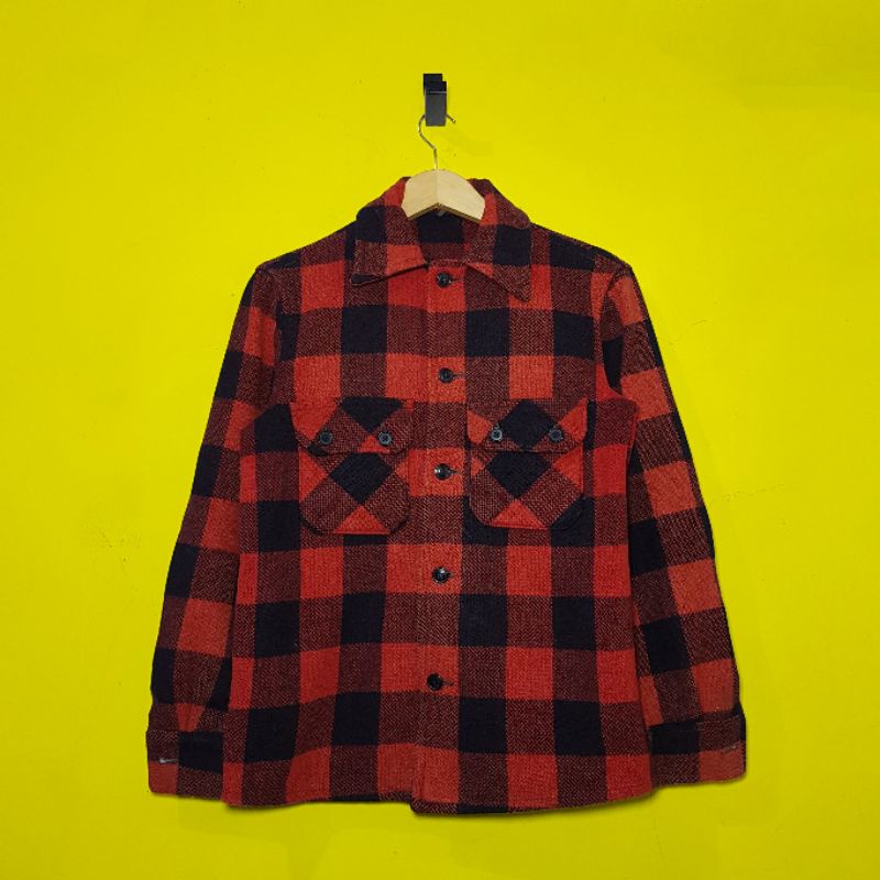 HERCULES vintage heavyweight wool plaid flannel shirt/jacket (KEMEJA FLANEL/JAKET WOL)