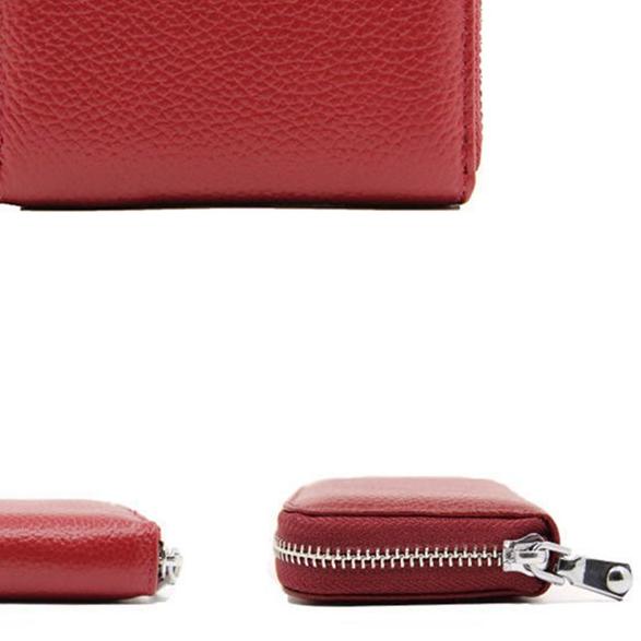 ➮ RIZKY-LOKAL Tempat Kartu Organ Kulit Pemegang Kartu Wanita Anti-pencurian RFID ➽