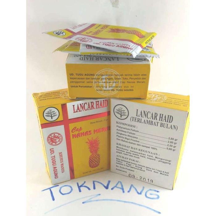 

jamu LANCAR HAID cap NANAS MERAH MMM129