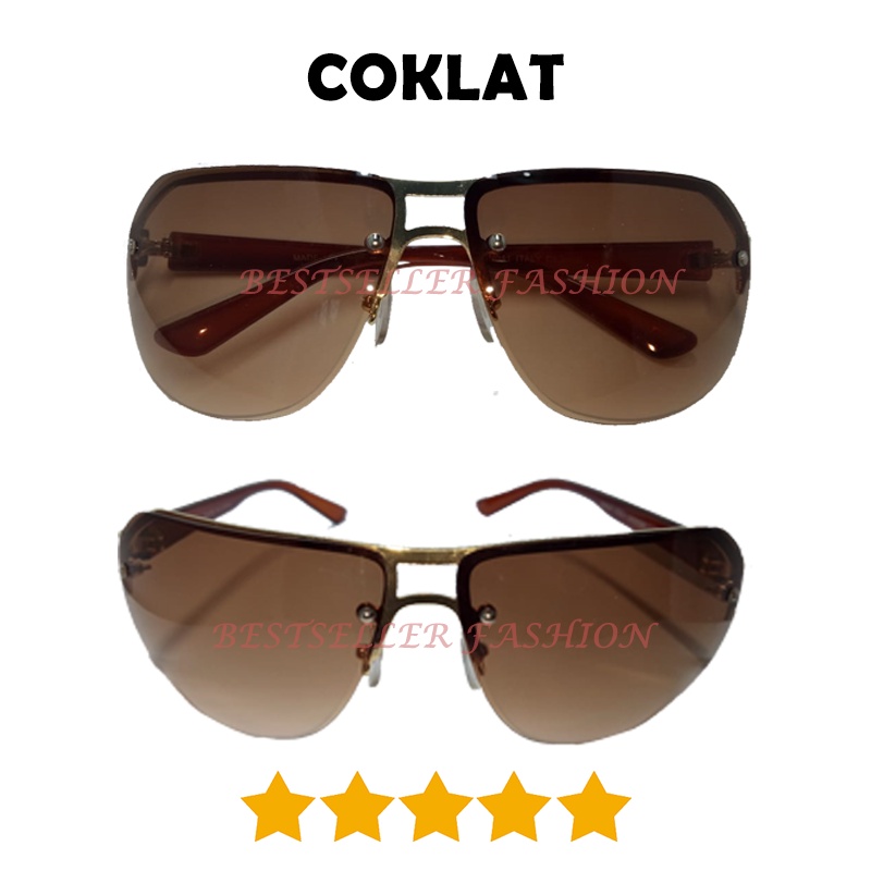 Kacamata Hitam Fashion Stylish Unisex Pria Wanita Anti Silau UV Protection Kacamata Gaya Sporty Outdoor