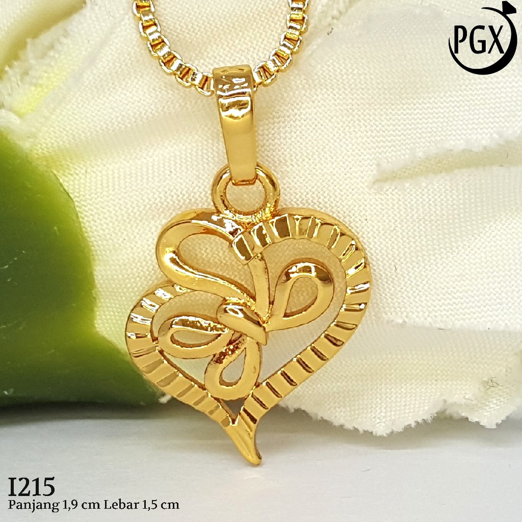 PGX Liontin Kalung Xuping Wanita Perhiasan Lapis Emas Aksesoris Fashion - I215