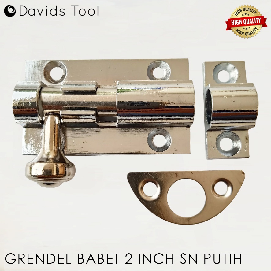 Grendel slot pengunci pintu jendela babet kuning 2 inch