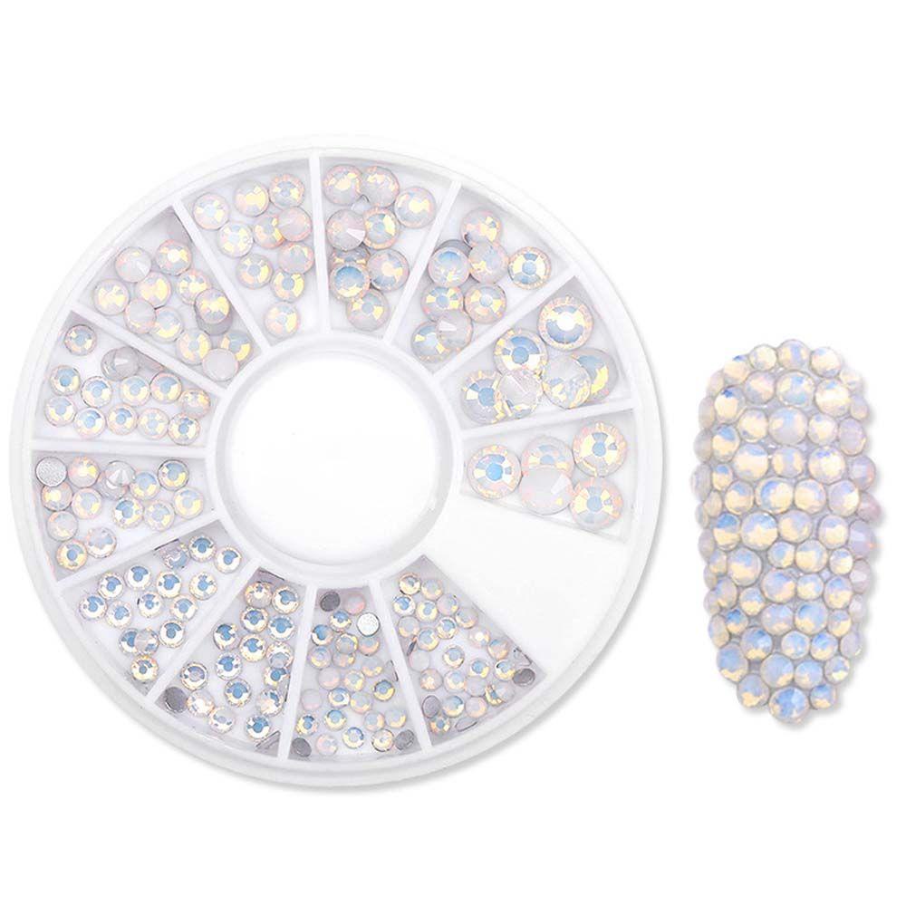 Mxbeauty Dekorasi Nail Art 3D Tips Kuku Halus Manikur Aksesoris Warna Campur Shiny Nail Jewelry Nail Rhinestones