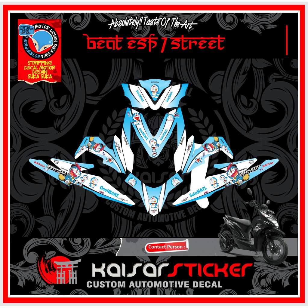 Sticker Striping Motor Stiker Decal Beat Esp - Street 2019 Full Body Doraemon