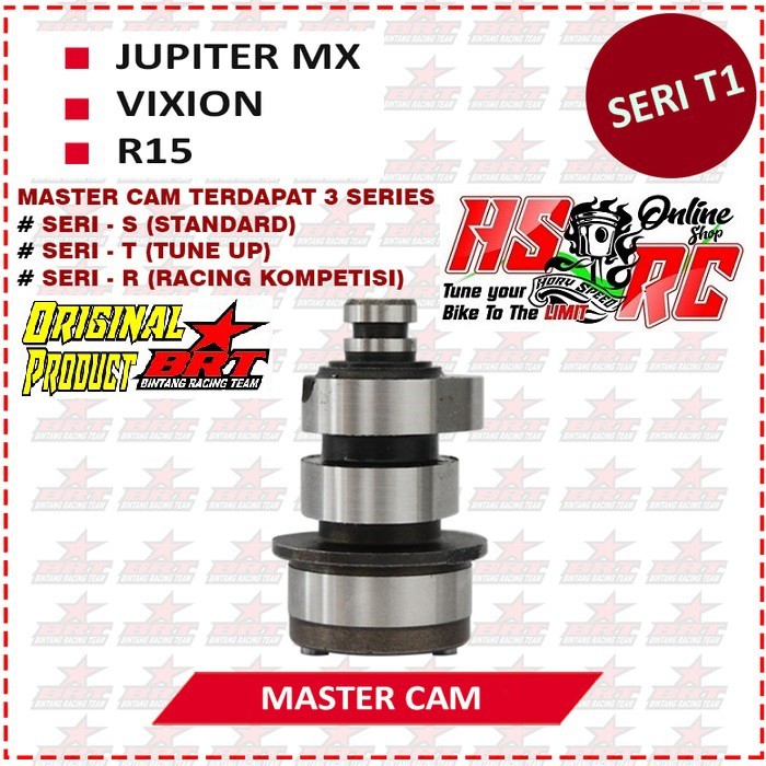 Noken As Kem Jupiter MX Vixion R15 Racing BRT Type T1 Master Cam MX Vixion Kem R15 Chamshaft Bore Up