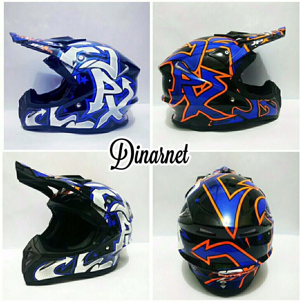 Helm Cross Jpx X3 Gravity Black Limited Street Fighter Trail Trabas Supermoto