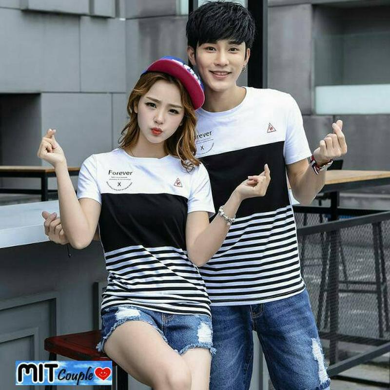 Baju Couple Model Kaos Motif Kumis Lucu Baju Kapel Kekinian Pria Dan Wanita Kaos Couple / Baju Coupl