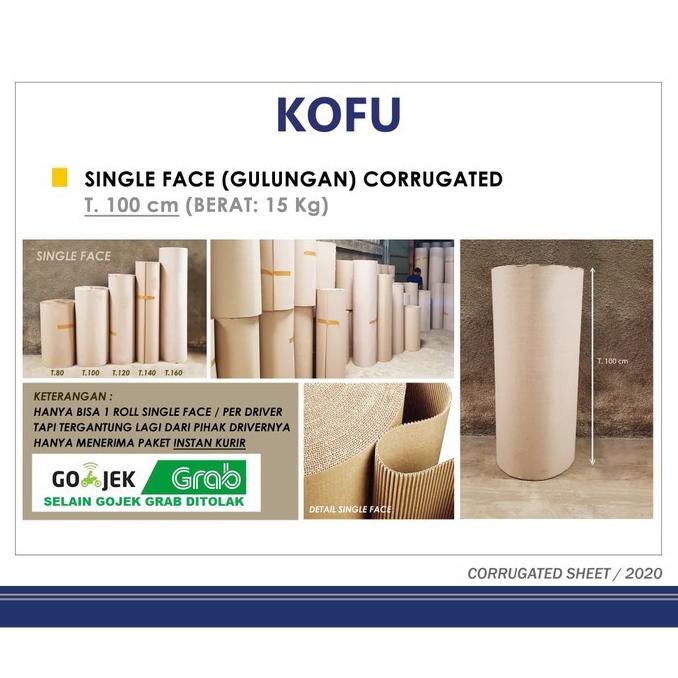 

SINGLE FACE TINGGI 100 CM ( GULUNGAN KARDUS )