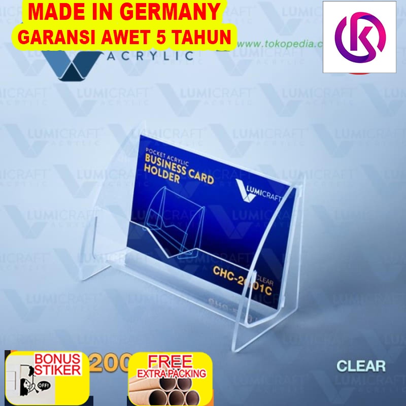 

Terlaris Tempat Kartu Nama / Name Card Holder Acrylic/Akrilik Pocket - Clear