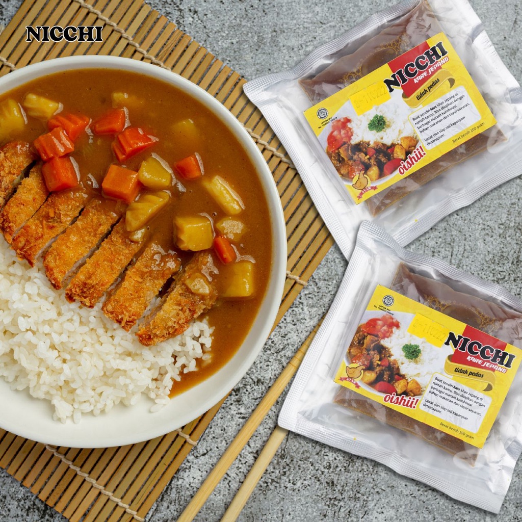 NICCHI Bumbu Kare Jepang 100g - Halal NO MSG - Sapi / Ayam / Anak - Golden Curry Bumbu Masak Instan Kari