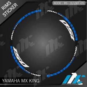 YJ150 05 - LIST VELG MX KING - STIKER VELG - STICKER VELG MX KING 150