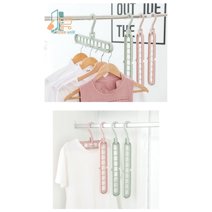 RT33 GANTUNGAN LEMARI BAJU PAKAIAN MAGIC HANGER INSTANT 9 IN 1 JEMURAN LAUNDRY ANTI KARAT MULTIFUNGSI SERBAGUNA CS3594