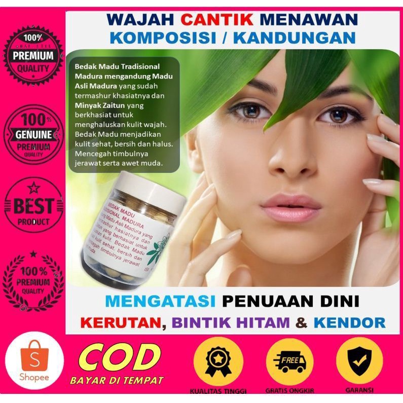 Bedak Madu traditional madura OBAT JERAWAT DAN BEKAS JERAWAT PALING AMPUH PENGHILANG FLEK HITAM DIWA