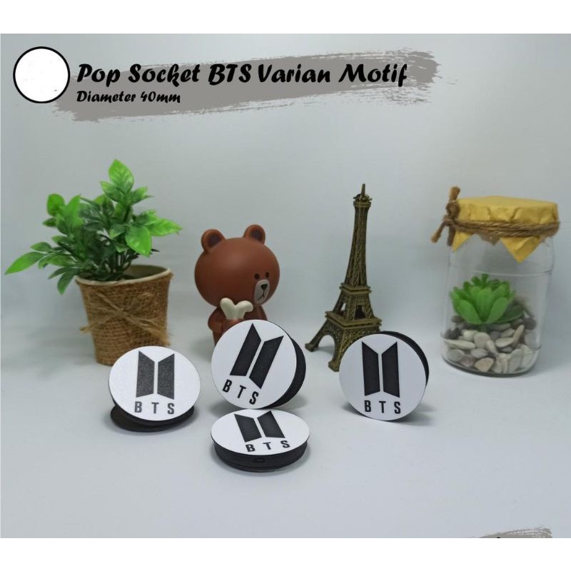 Popsocket Logo BTS Hologram Griptok HP Popsocket Kpop