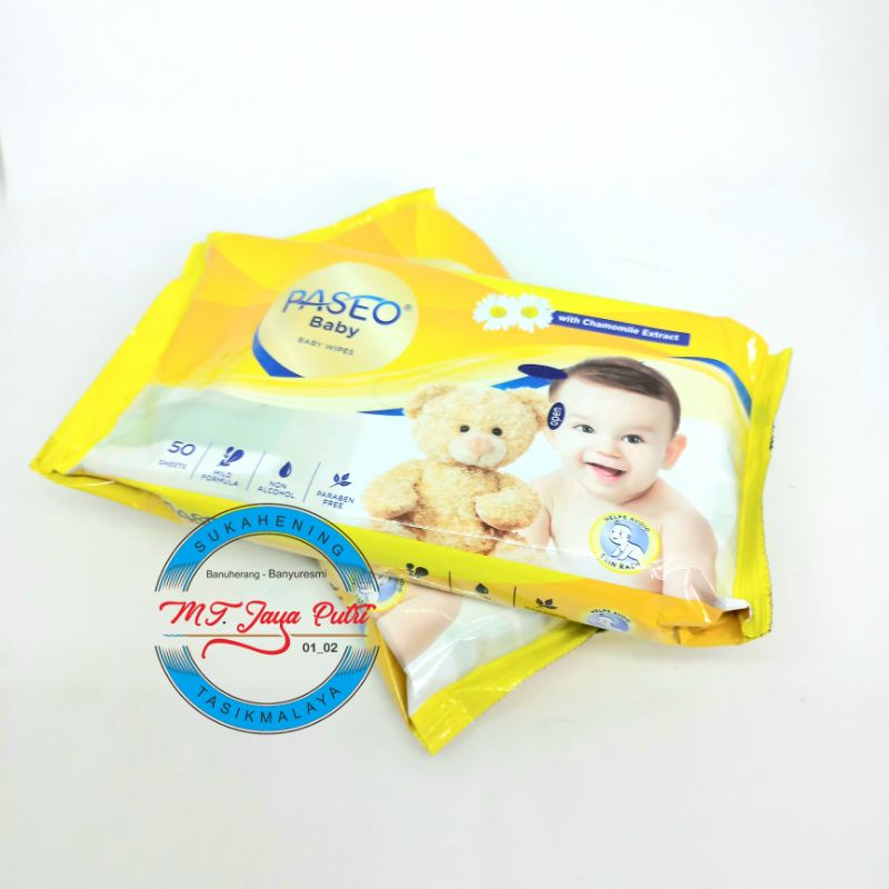 Paseo baby wipes 50 sheets
