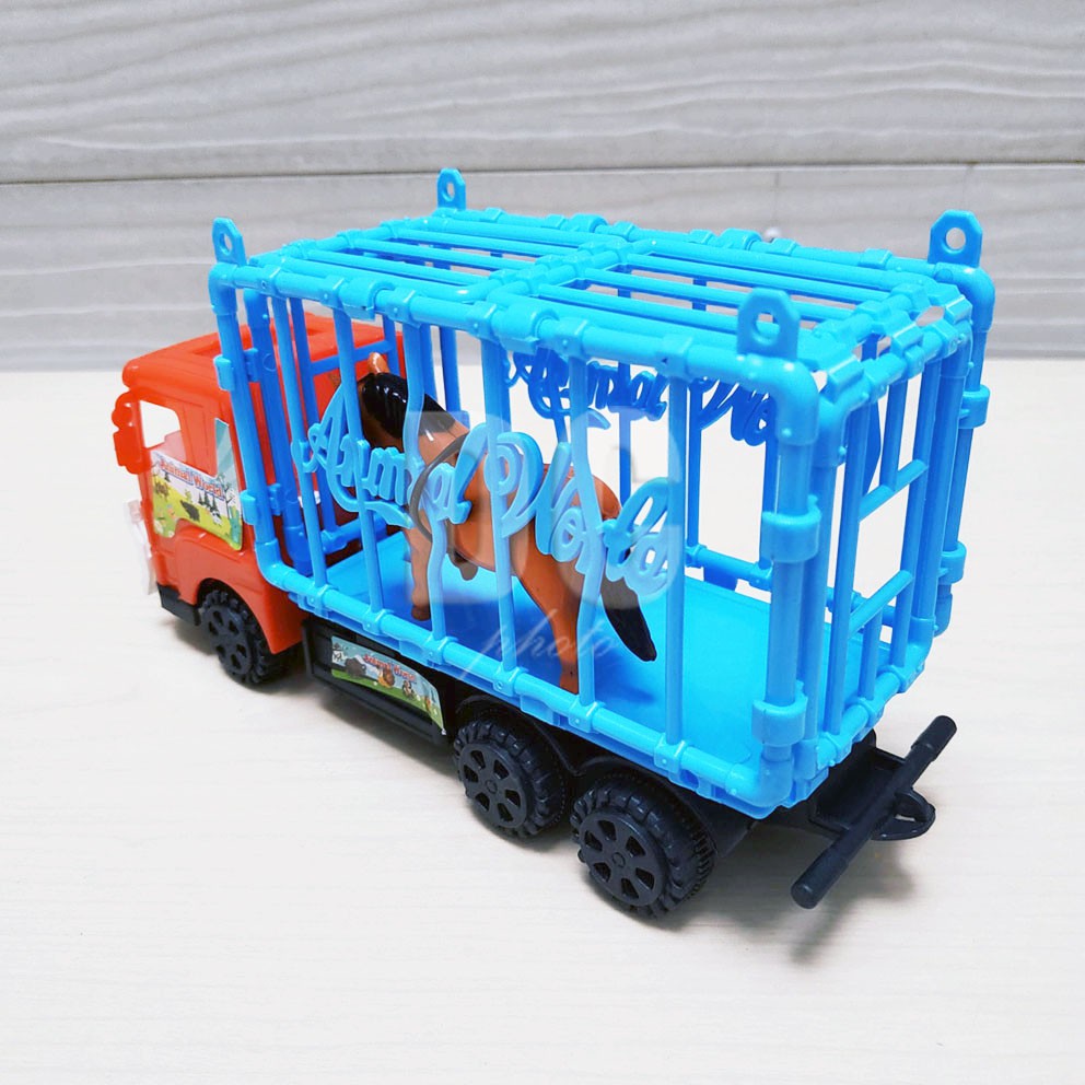 Animal Car 6521 Mainan Truck Truk Pengangkut Hewan Liar