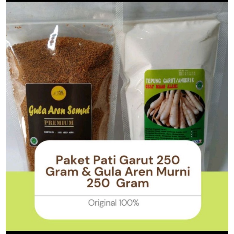 

Paket hemat tepung garut + gula aren bubuk