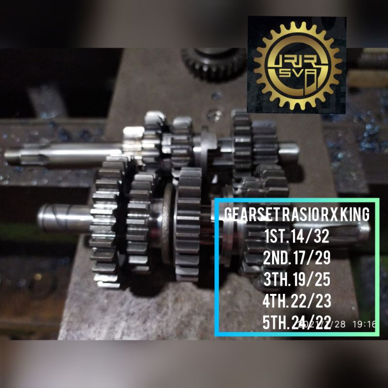 Rasio Racing RX King RX -100 RX-K Racing Drag Road Race Touring Matic dan Non Matic Ukuran Gigi 1st.