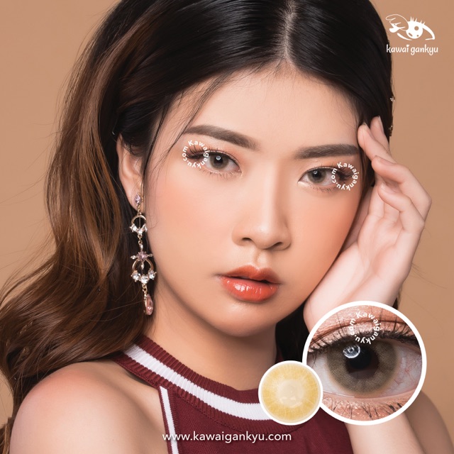 KawaiGankyu softlens - Princess vista brown (1botol)