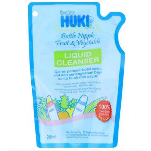 Huki Liquid Cleanser 450 ml Dan 200ml Cairan Pencuci Botol