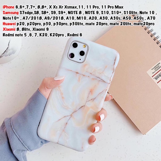 Marble Matte Iphone Samsung A20 A30 A50 A30s A50s Huawei P20 P30 pro 6s+ 6+ 7 7+ 8 8+ X Xs Xr XsMAX