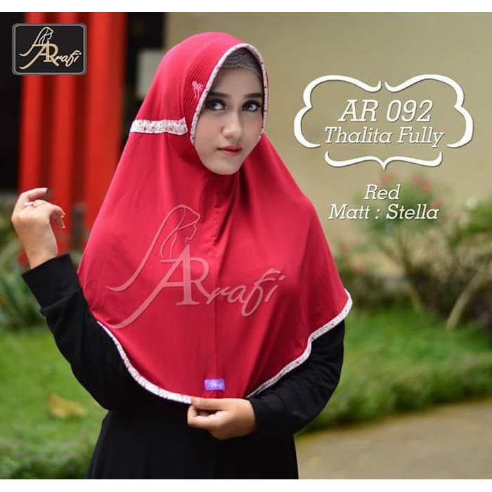 Promo!! Bergo Antem Arrafi Ar 092 Terbaru Talita Fully Kerudung Jilbab Instan Terlaris!!