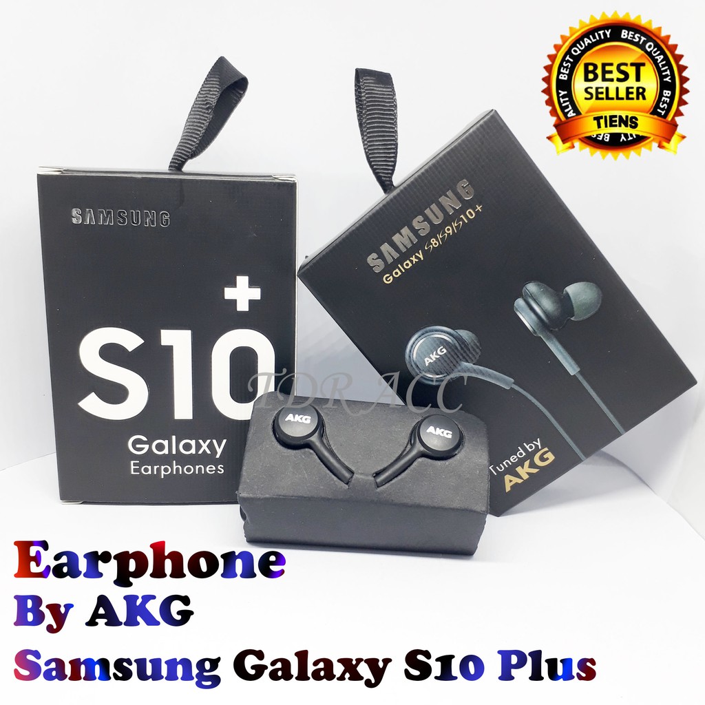 HEADSET - HANDSFREE - EARPHONE SAMSUNG AKG S10+ S10 PLUS JACK AUDIO 3.5MM MEGABASS EXTRABASS STEREO PACKINGAN IMPORT