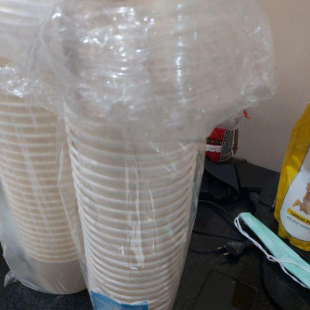Paperbowl Tebal 360ml / Mangkok Kertas 360ml / Mangkok Tahan Microwave Kertas