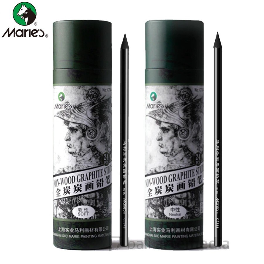 

MARIES Full Charcoal Pensil / Non-Wood Sticks C7344 C7346