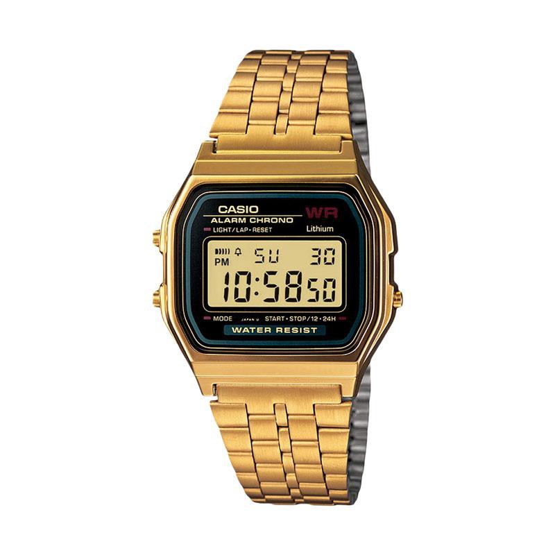 Casio Retro Jam Tangan Pria A159WGEA-1DF Gold