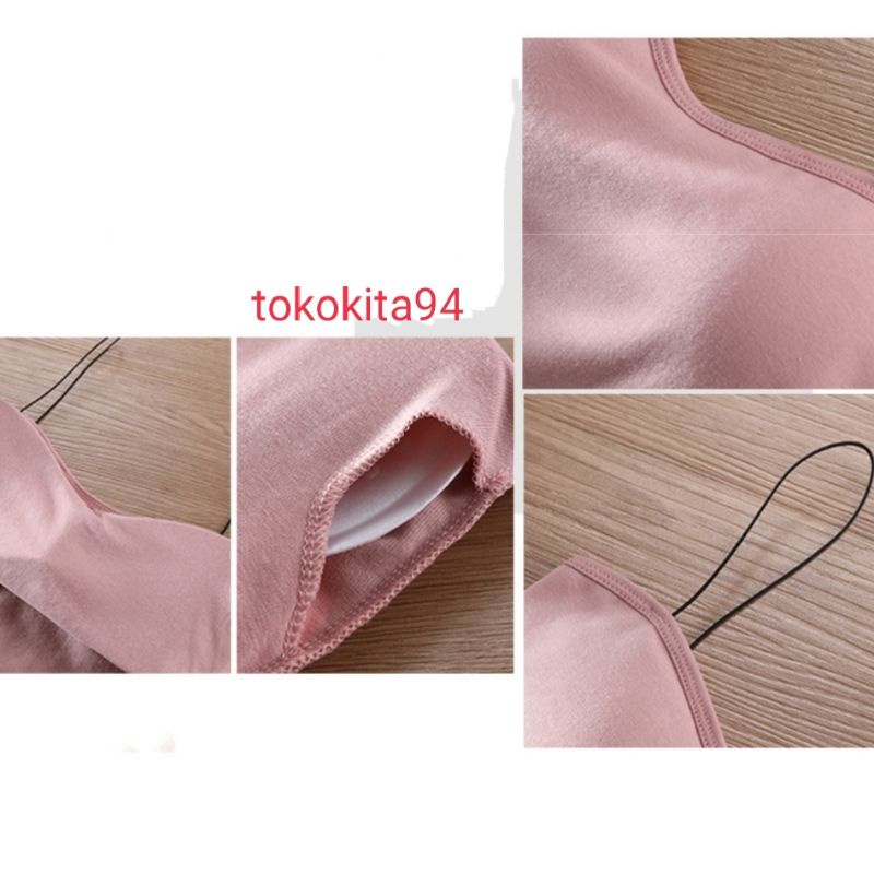 Bra Sport Wanita Import Crop Top Tali Tipis 1pcs -Sport Bra Import Wanita Croptop Tali Tipis Satuan