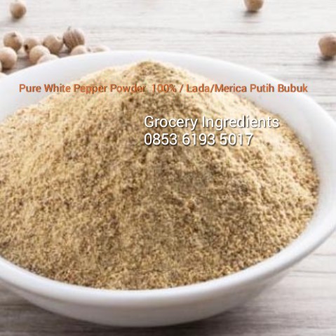 

Spesial Promo - White Pepper Powder / Lada Putih Bubuk / Merica Bubuk - 1Kg