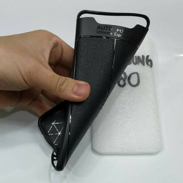 SAMSUNG A80 silikon karet hitam soft case SAMUNG A80 auto focus