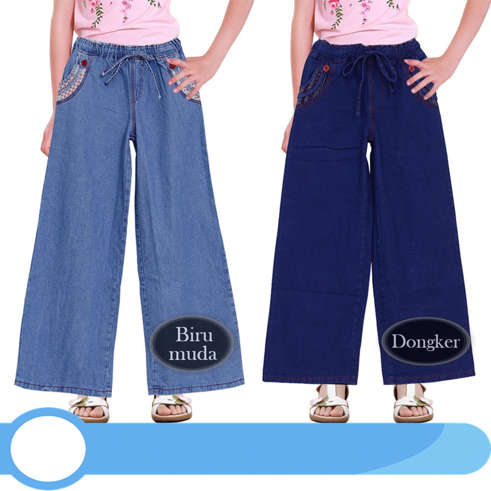 Celana Kulot Anak 7 13 Tahun Bahan Jeans Celana Jeans anak Celana Kulot Anak 7 13 Tahun Bahan Jeans Celana Jeans anak