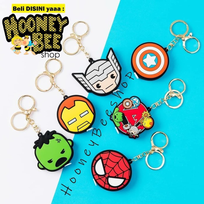 Original Miniso - Gantungan Kunci Meteran Centimeter MARVEL X MINISO
