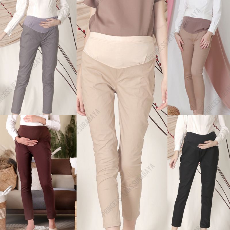 Celana Hamil / ADEM &amp; NYAMAN - KATUN STRETCH / celana bumil / celana ibu hamil / maternity pants / celana hamil kerja